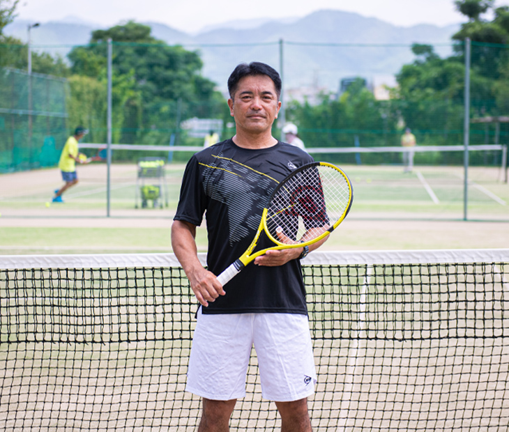 代表・京都の鉄人
日本スポーツ協会認定テニスコーチ（競技力向上指導者）